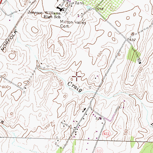 Topographic Map of Duncan Memorial Methodist Church, VA