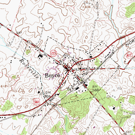 Topographic Map of Emmanuel Chapel Episcopal Church, VA