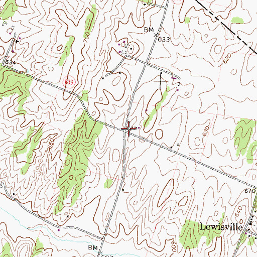 Topographic Map of Fairfield, VA