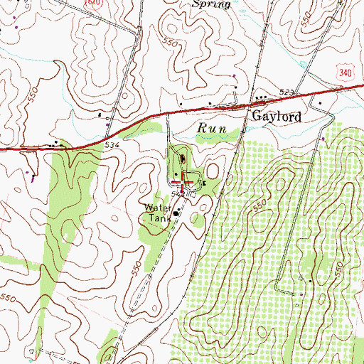 Topographic Map of Fairfield Estate, VA