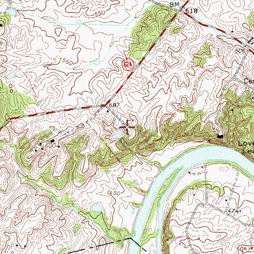 Topographic Map of Greenville Estate, VA