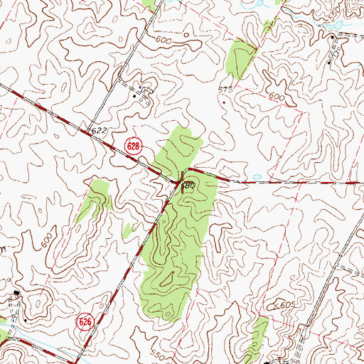 Topographic Map of Greenway Estates, VA