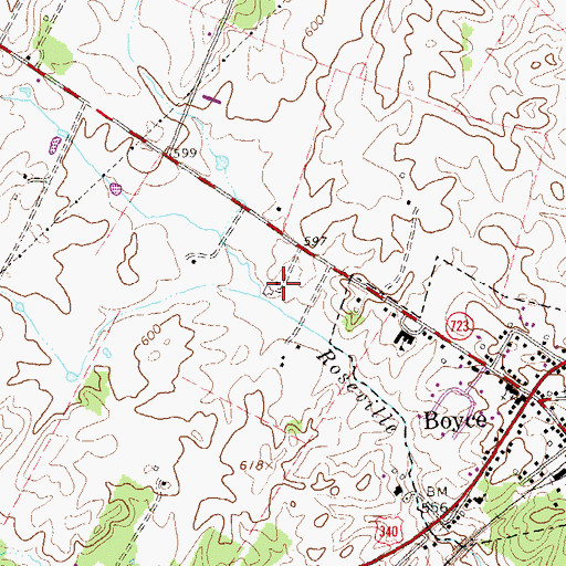 Topographic Map of Hampton Estate, VA