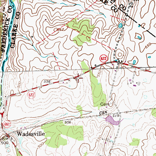 Topographic Map of Hout School (historical), VA