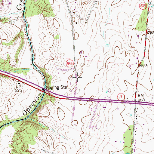 Topographic Map of Keystone Estates, VA