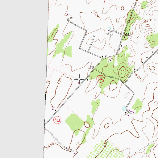 Topographic Map of Melrose Estate, VA