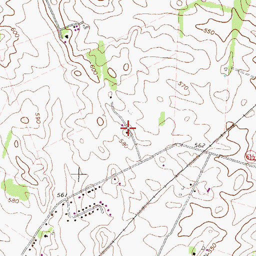 Topographic Map of Monterey Estate, VA