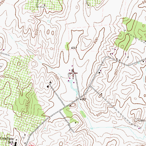 Topographic Map of Morgan Spring Estate, VA