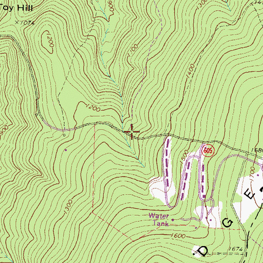Topographic Map of Mount Weather School (historical), VA