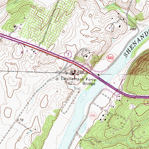 Topographic Map of North Hill Estate, VA