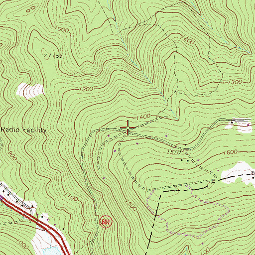 Topographic Map of Paris Heights, VA