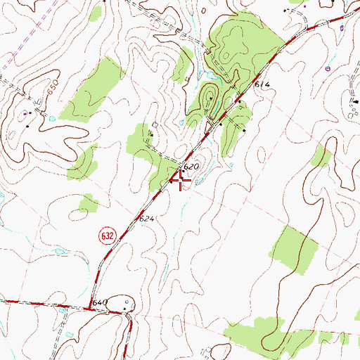Topographic Map of Pines Corner School (historical), VA