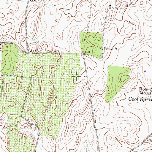 Topographic Map of Poplimento Estate, VA