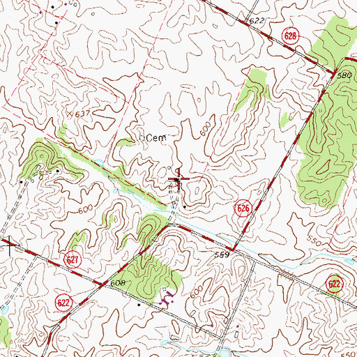 Topographic Map of Providence Estate, VA