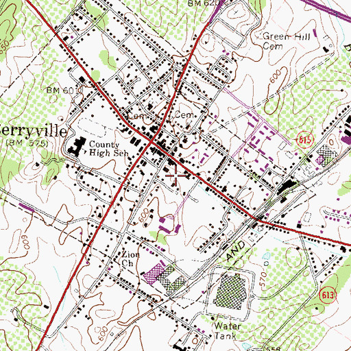 Topographic Map of Rixey Moore Memorial Park, VA