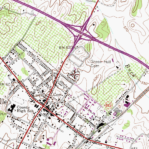 Topographic Map of Rockcroft, VA