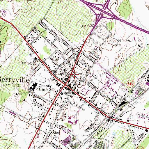 Topographic Map of Saint Marys Episcopal Church, VA