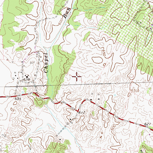 Topographic Map of The Cottage Estate, VA