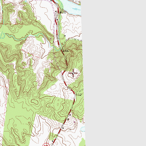 Topographic Map of The Vineyard Estate, VA