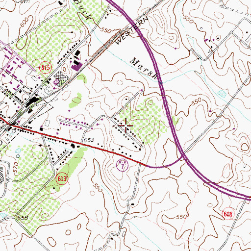 Topographic Map of Treadwell, VA