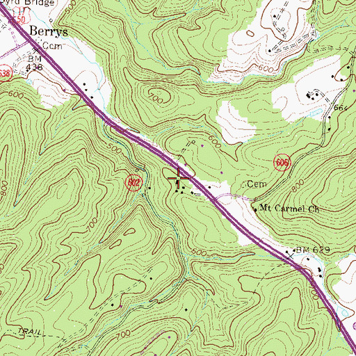 Topographic Map of Valley View School (historical), VA