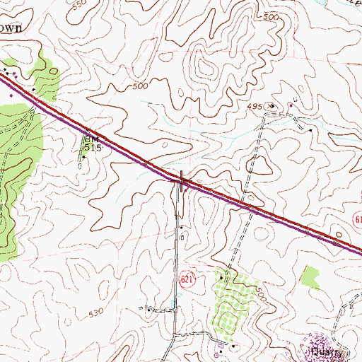Topographic Map of Vista Estates, VA