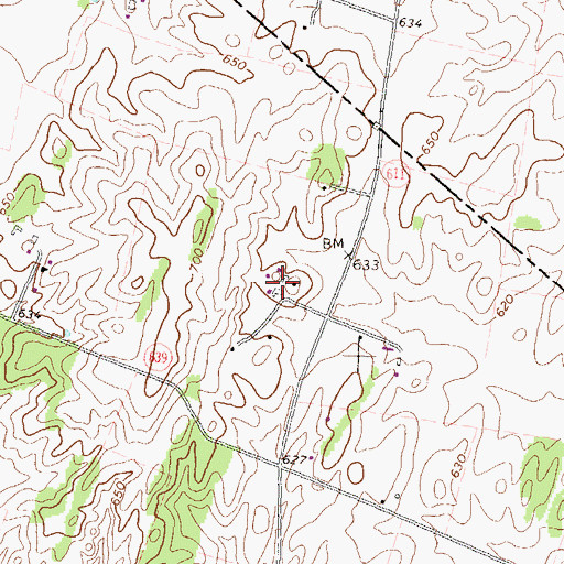 Topographic Map of Weehaw Estate, VA