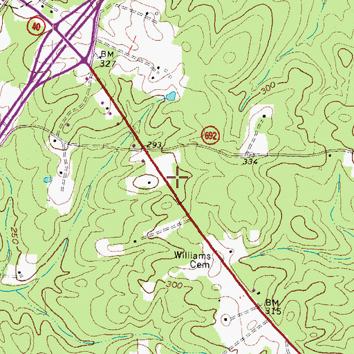 Topographic Map of All Saints Church (historical), VA