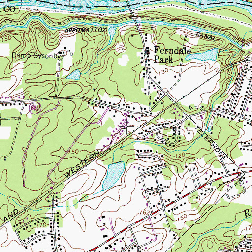 Topographic Map of Ashley, VA