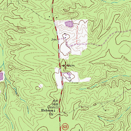 Topographic Map of Bethel Church, VA