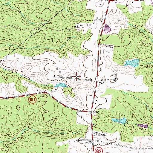 Topographic Map of Bonneville, VA