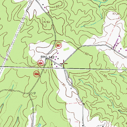 Topographic Map of Brownings Store (historical), VA