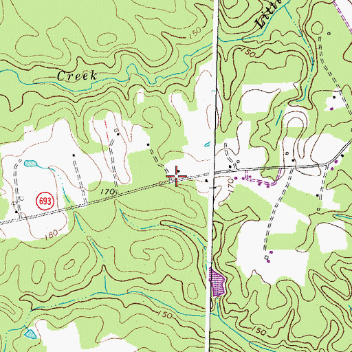 Topographic Map of Colina (historical), VA