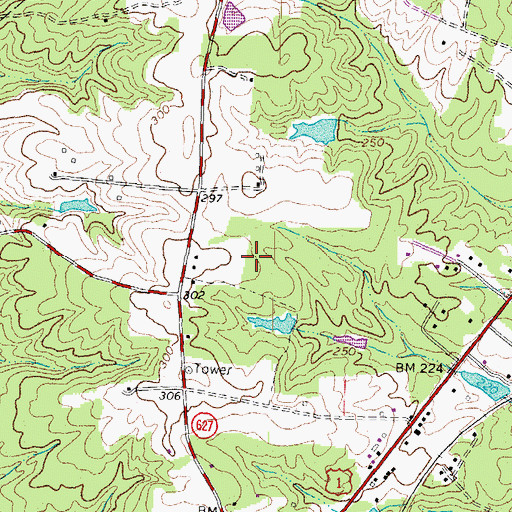 Topographic Map of Confederate Woods, VA