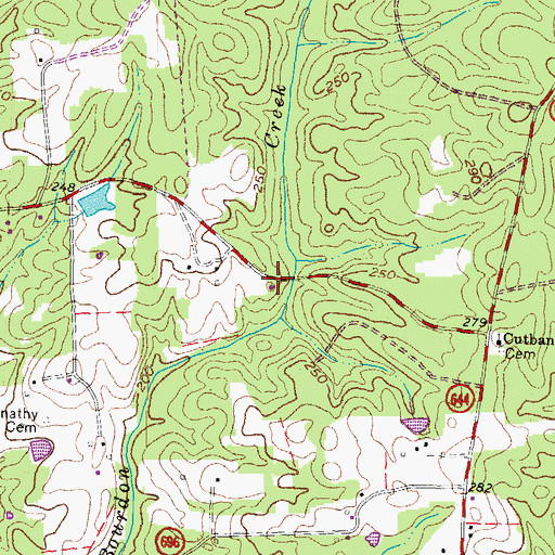 Topographic Map of Cutbank School (historical), VA