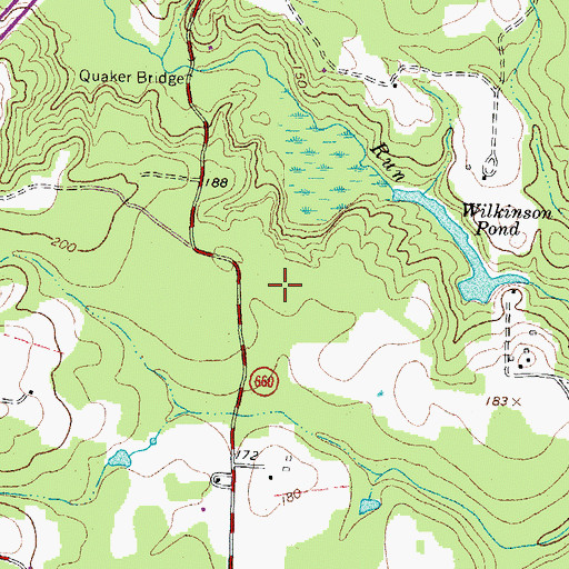 Topographic Map of Dinwiddie Acres, VA