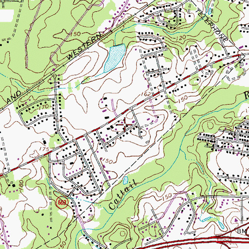 Topographic Map of Dinwiddie Gardens, VA
