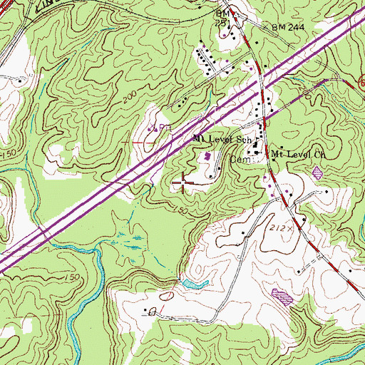Topographic Map of Dinwiddie High School (historical), VA