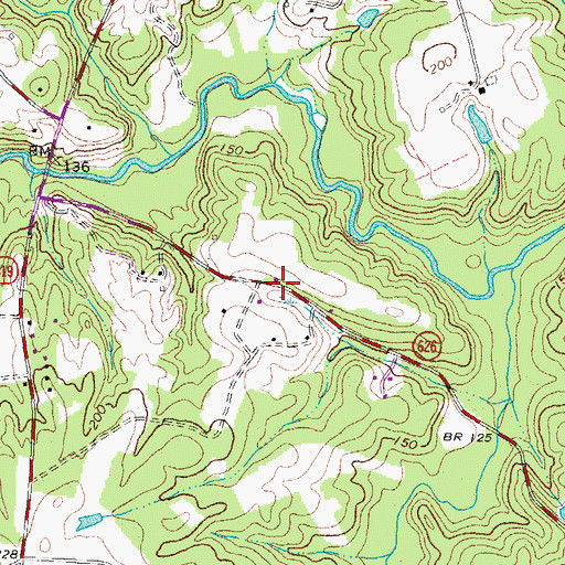 Topographic Map of Glendoyle (historical), VA
