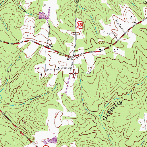 Topographic Map of Gravelly Run Church (historical), VA