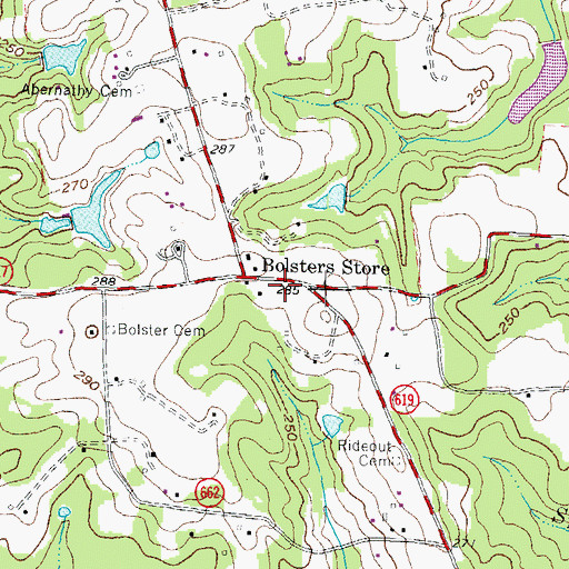 Topographic Map of Greenfield School (historical), VA
