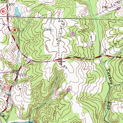 Topographic Map of Harpers, VA