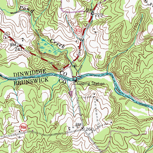 Topographic Map of Harpers Mill (historical), VA