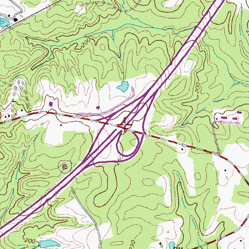 Topographic Map of Interchange 53, VA