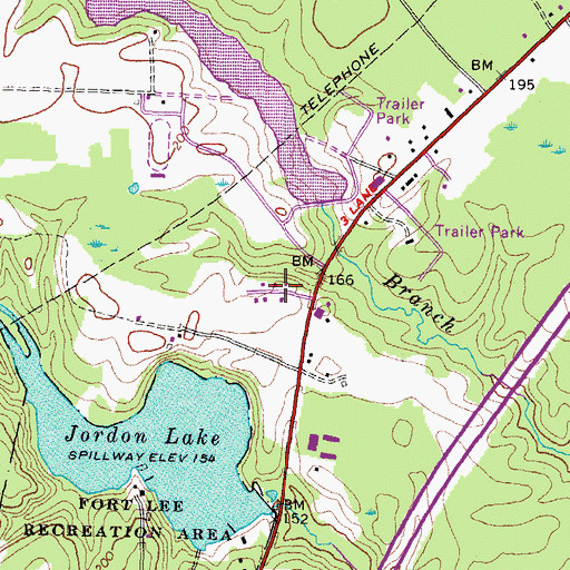 Topographic Map of Lakewood, VA