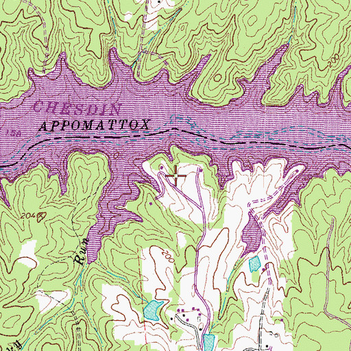 Topographic Map of Leonards Campground, VA