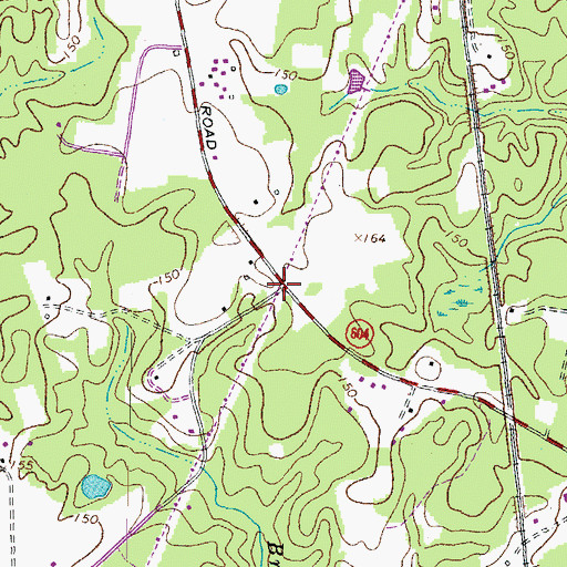 Topographic Map of Malone Crossing (historical), VA