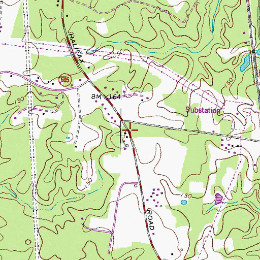 Topographic Map of Reams Store (historical), VA