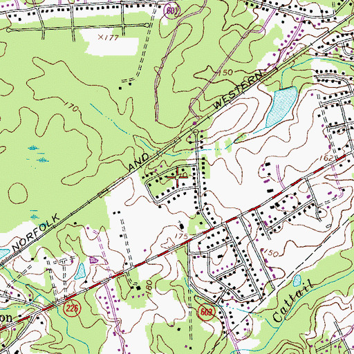Topographic Map of Rohoic Farms, VA