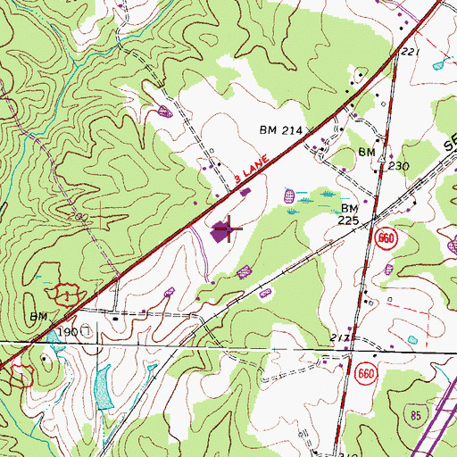 Topographic Map of Southside Elementary School, VA